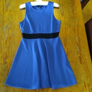 Forever 21 Blue Fit and Flare Dress
